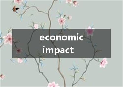 economic impact是什么意思