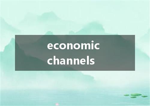 economic channels是什么意思