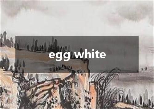 egg white是什么意思