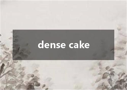 dense cake是什么意思