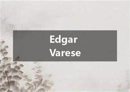 Edgar Varese是什么意思