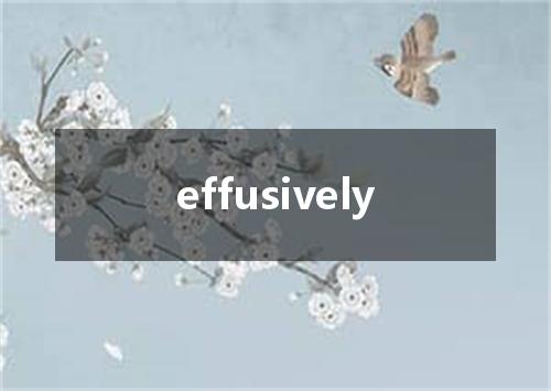 effusively是什么意思