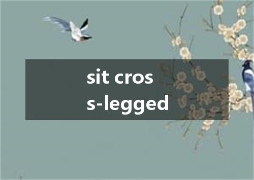 sit cross-legged是什么意思
