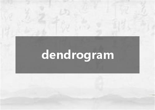 dendrogram是什么意思