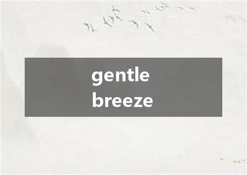 gentle breeze是什么意思
