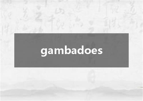 gambadoes是什么意思
