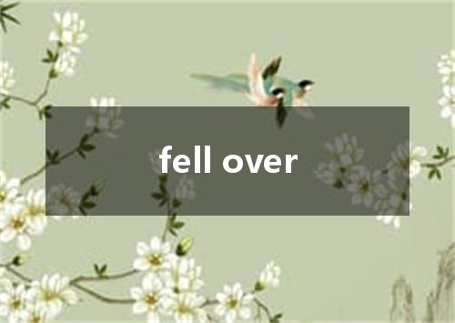 fell over是什么意思