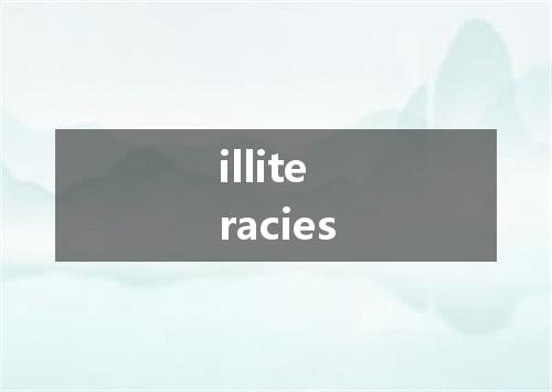 illiteracies是什么意思