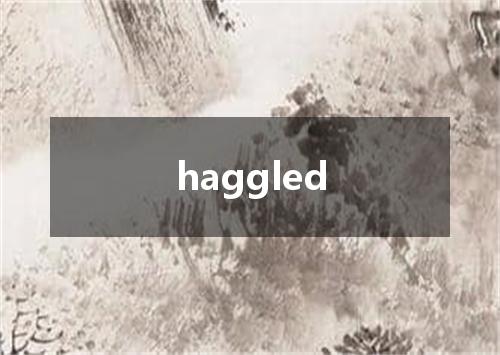 haggled是什么意思