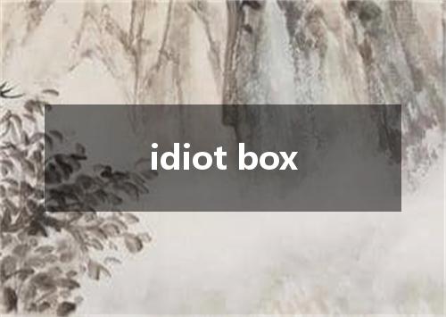 idiot box是什么意思
