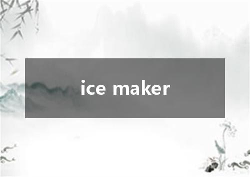 ice maker是什么意思