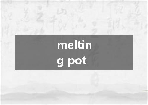 melting pot是什么意思