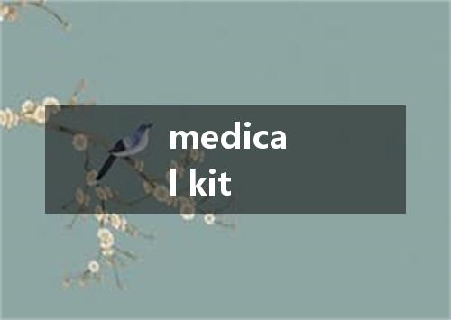medical kit是什么意思
