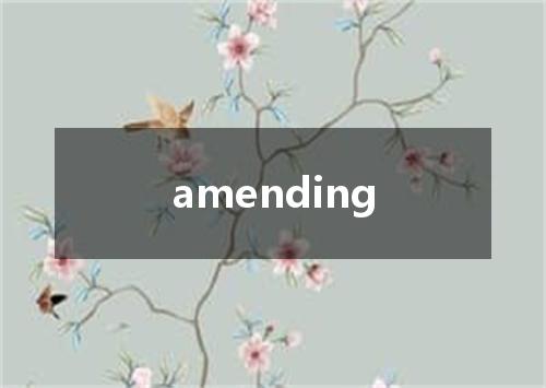 amending是什么意思