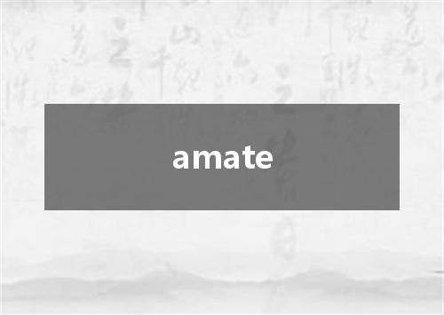 amate是什么意思