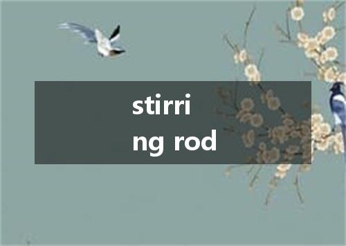 stirring rod是什么意思