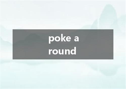 poke around是什么意思