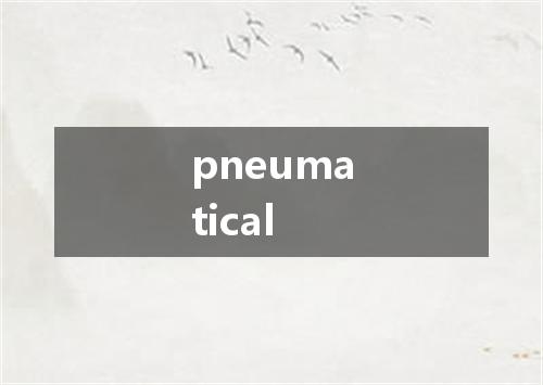 pneumatical是什么意思