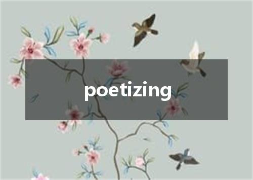 poetizing是什么意思