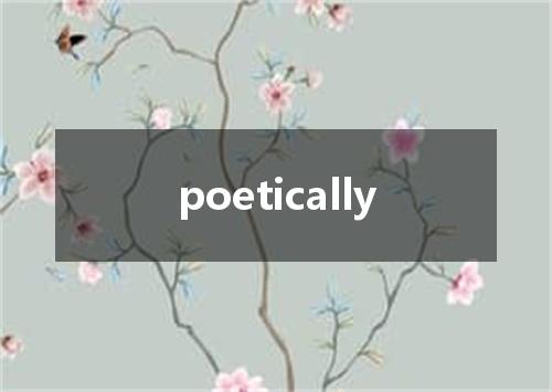 poetically是什么意思