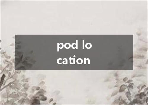 pod location是什么意思