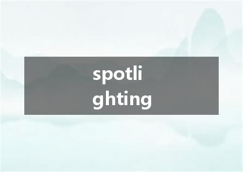 spotlighting是什么意思