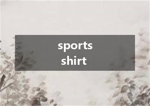 sports shirt是什么意思