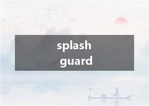splash guard是什么意思
