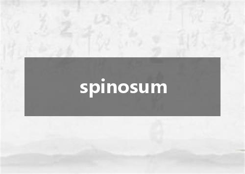 spinosum是什么意思
