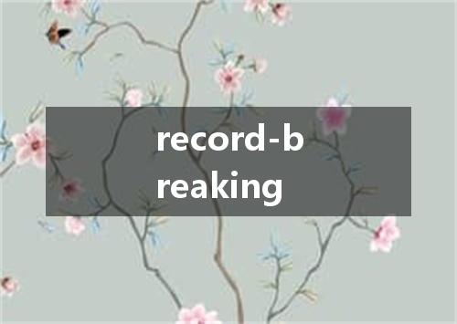 record-breaking是什么意思