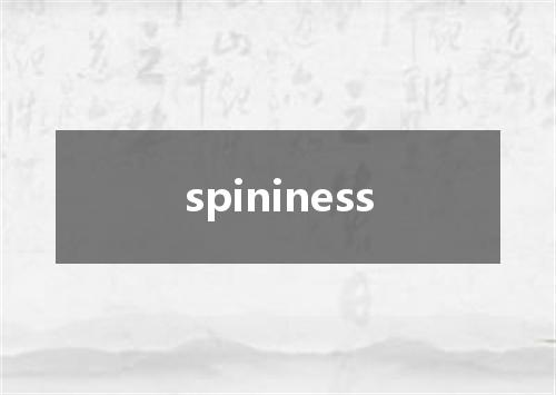 spininess是什么意思