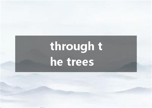 through the trees是什么意思