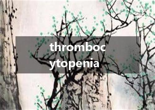 thrombocytopenia是什么意思