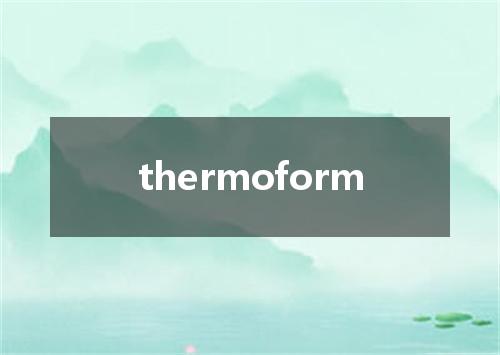 thermoform是什么意思
