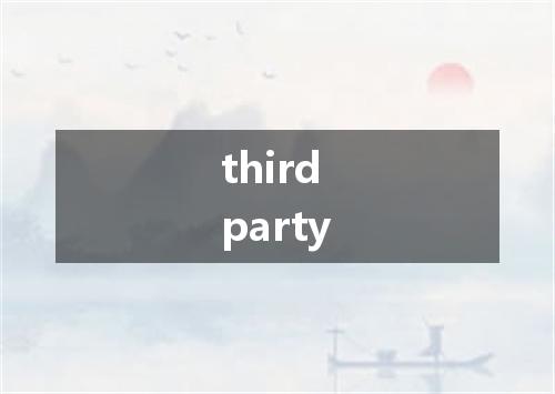 third party是什么意思