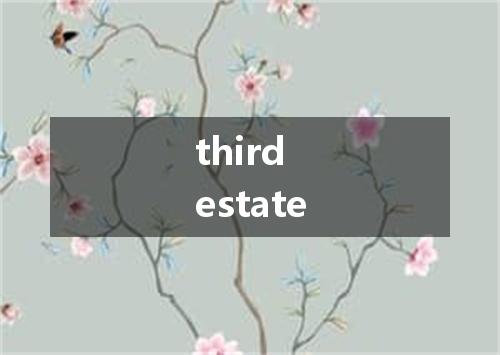 third estate是什么意思
