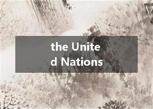 the United Nations是什么意思
