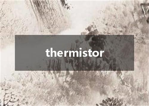thermistor是什么意思