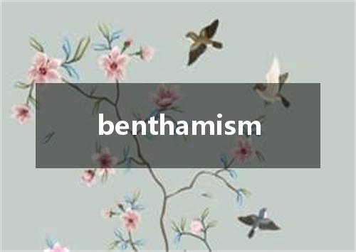 benthamism是什么意思