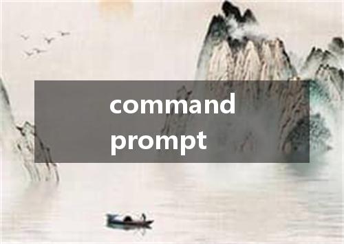 commandprompt是什么意思