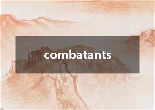 combatants是什么意思