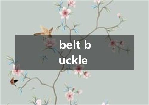 belt buckle是什么意思