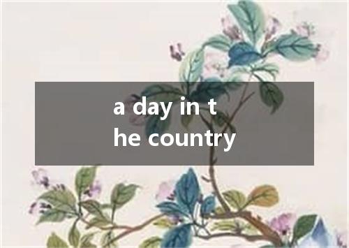 a day in the country是什么意思