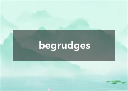 begrudges是什么意思