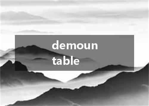 demountable是什么意思