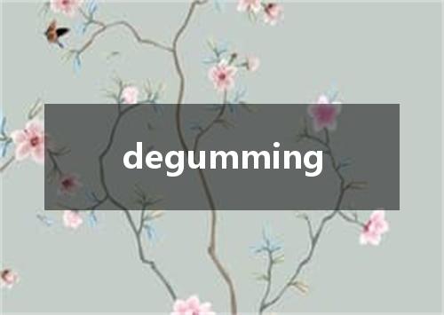 degumming是什么意思