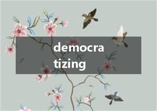 democratizing是什么意思