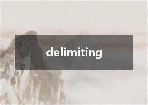 delimiting是什么意思