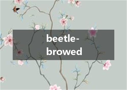 beetle-browed是什么意思