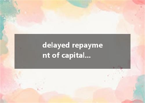 delayed repayment of capital and interest是什么意思